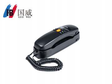 國威GW8A黑色壁掛分機酒店衛(wèi)生間壁掛面包電話機一鍵呼叫電話機